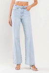 Bella V Boutique Vintage Wash Flare Full Length Jeans