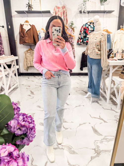 My favorite Pair Cropped Flare Jeans (Light Wash)