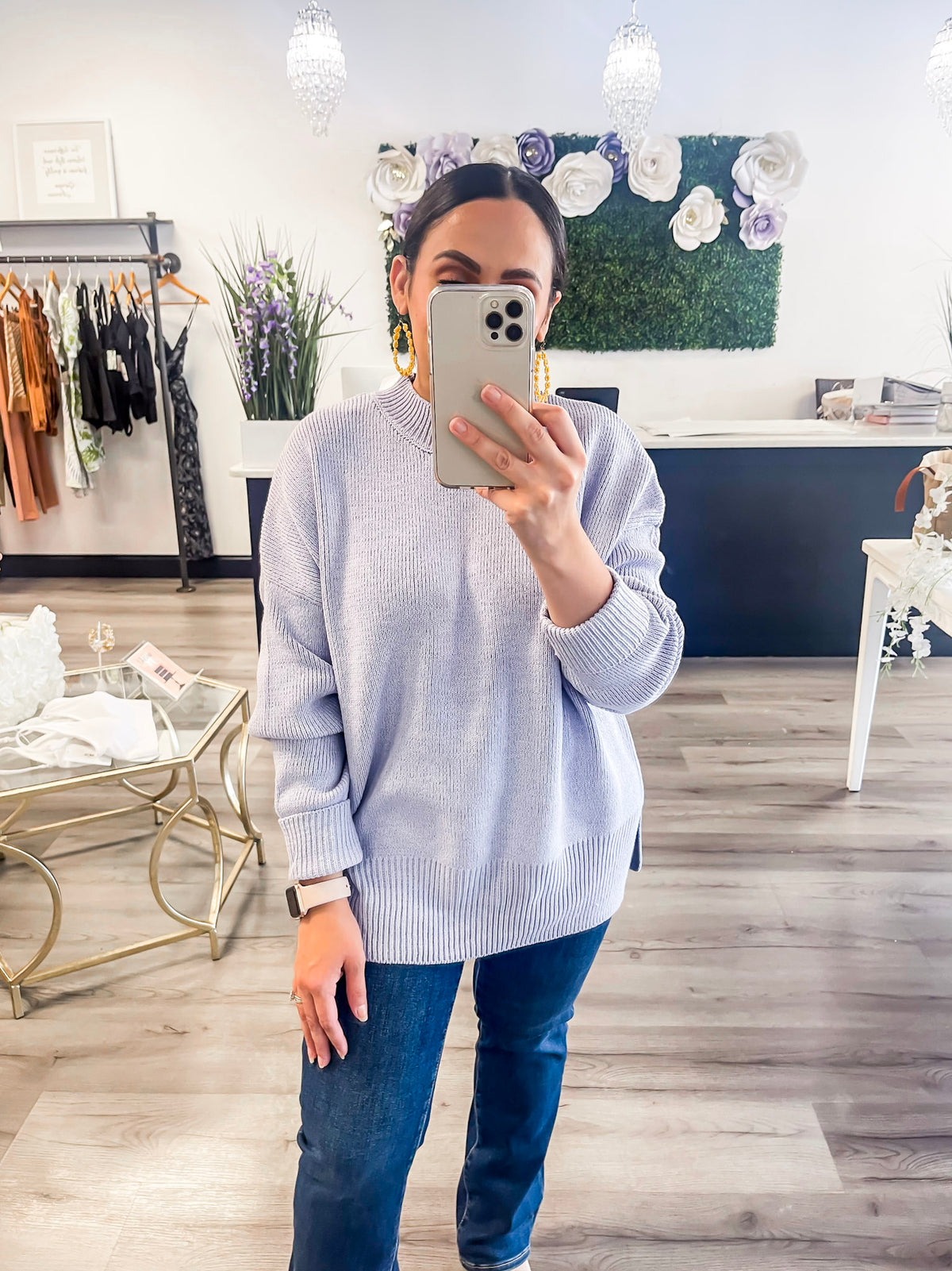 Bella V Boutique Oversize Lavender Sweater