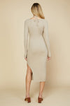 Never Underdressed Midi Dress (Sand)