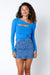 Logan Cutout Knit Top (Blue)