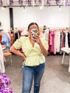 Making A Statement Blouse (Lime Yellow)