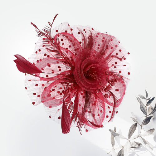 Paddock Suite Fascinator (Burgundy)