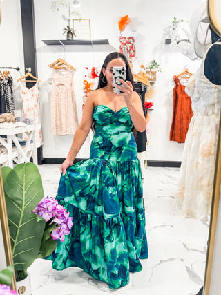 Something About Her Printed Skirt (Green)