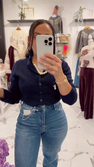 Always Reliable Knit Cardigan (Navy)