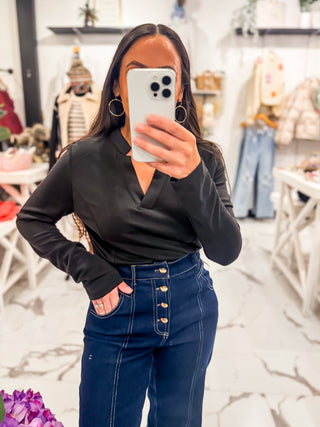 All She Is Long Sleeve Top (Black)