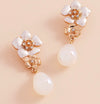 Vanessa Stone Teardrop Earrings (White)