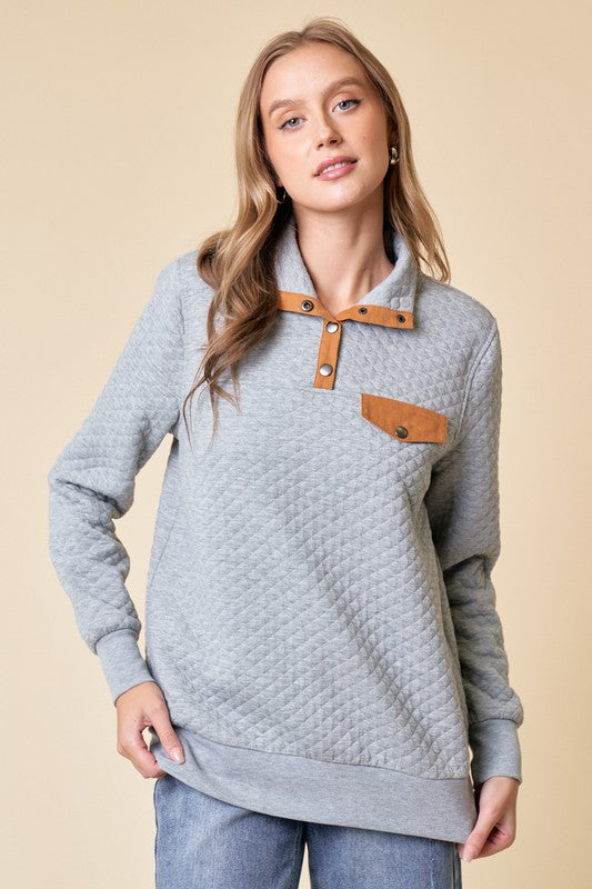 Roadtrip Essential Pullover Sweater (Grey)