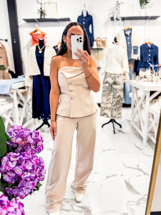 Iconic It Girl Trousers (Beige)