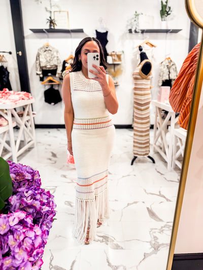 Fringe With Benefits Dress (Ivory)