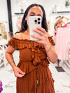 The Sienna Slay Ruffle Top Sand
