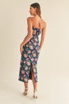 The Saratogian Floral Dress (Navy)