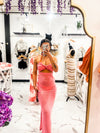 Flamingo Hour Twist Ankle Coverup Dress (Pink)