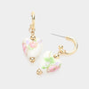 Nova Floral Drop Earrings (Pink)