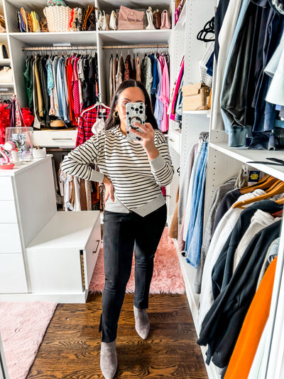 Bella V Boutique Stripe Winter Outfit