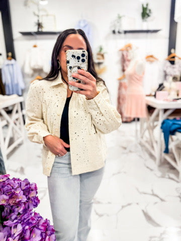 Cream Light Weight Jackets for Spring