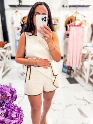 Linen Skort Cream Outfit Ideas