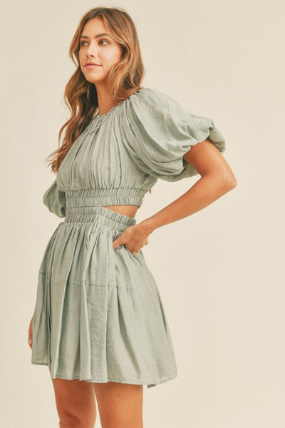 Moments Like This Mini Dress (Dusty Sage)