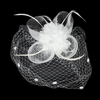 All Bets Fascinator (White)