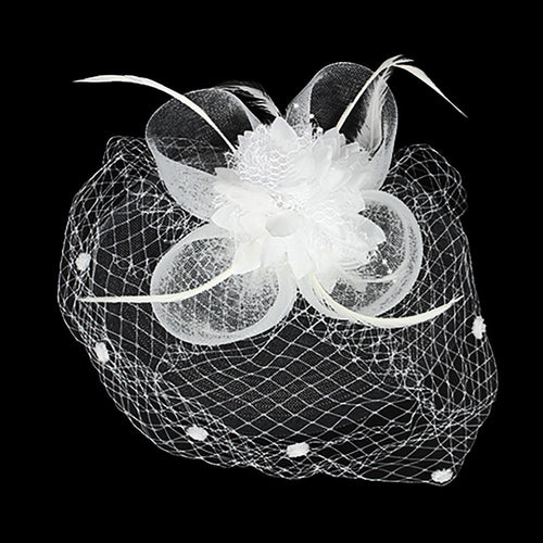 All Bets Fascinator (White)