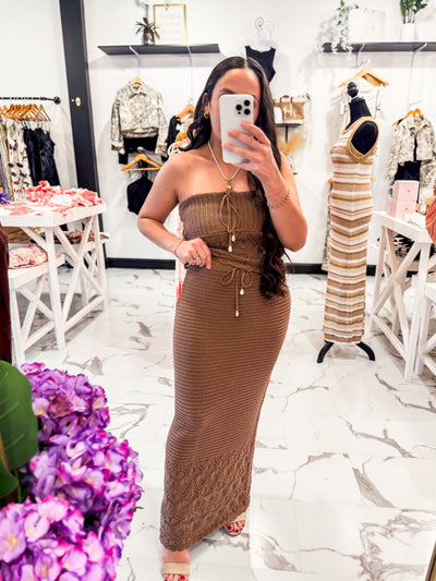 Weekend in Tulum Crochet Skirt (Pecan)