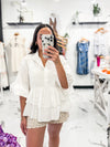 A Total Flirt Ruffle Blouse (Off White)