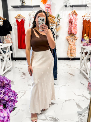 You Have My Heart Maxi Skirt (Cream)