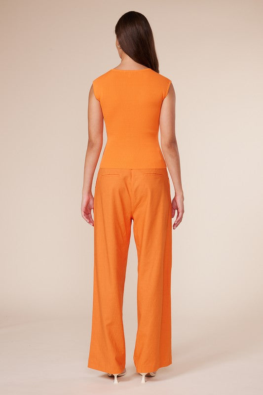 Cathy Knit Top (Orange)