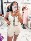 Easy Does It Linen Shorts (Sand)