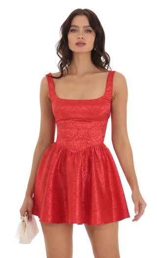Cherry Charm Mini Dress (Red)