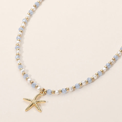 Oceana Charm Necklace (Blue)