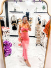 Flamingo Hour Twist Ankle Coverup Dress (Pink)