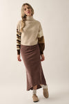 At The Bonfire Colorblock Sweater (Oatmeal)