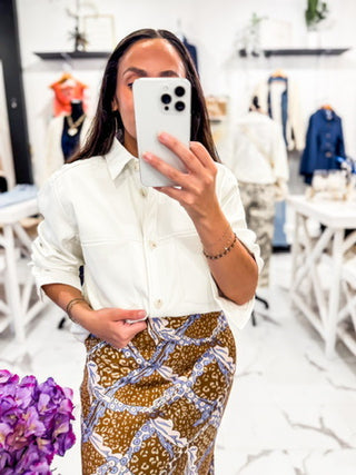 Sleek Intentions Vegan Shacket (White)