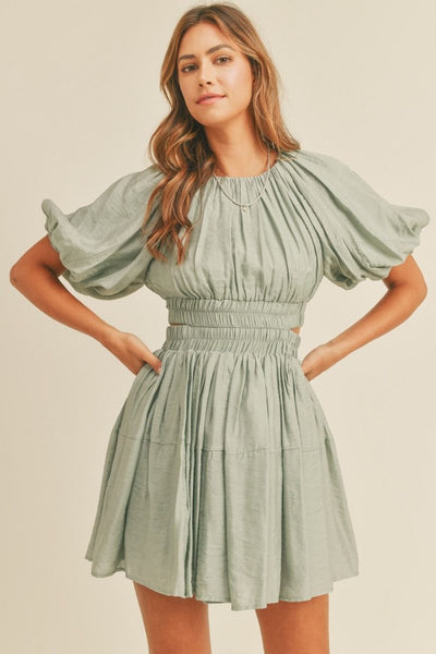 Moments Like This Mini Dress (Dusty Sage)