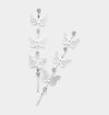 Cressida Butterfly Drop Earrings (Silver)