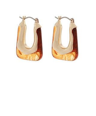Eva Marble Hoop Earrings