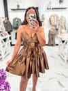 Good Luck Metallic Dress (Bronze)