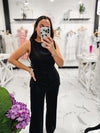 Cool Girl Vibes Linen Set (Black)