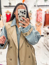 Like No Other Denim Trench Coat (Taupe)