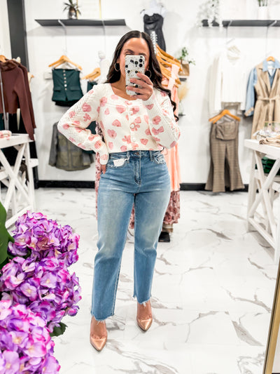 medium wash cropped flare jeans