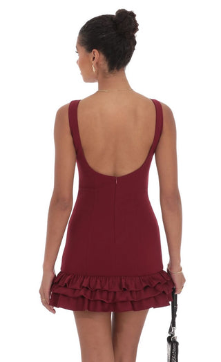 Let Me Adore You Mini Dress (Maroon)
