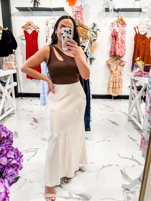 You Have My Heart Maxi Skirt (Cream)