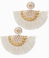 Josephine Beaded Earrings (White/Gold)