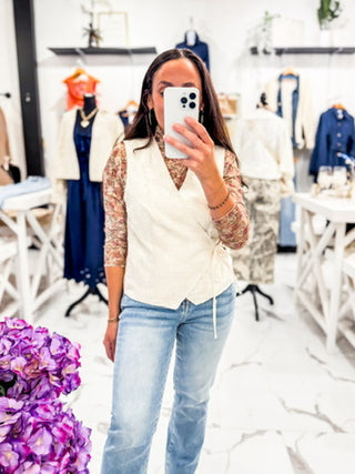 Crème de la Cool Embroidery Vest (Cream)
