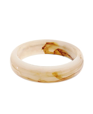 Camila Marble Bangle Bracelet (Ivory)