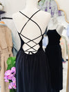 Open Back Black Dress