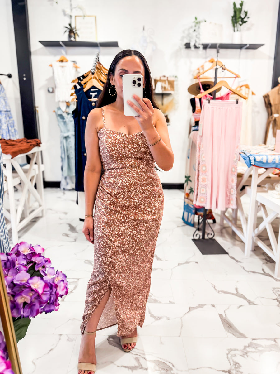 No Rules Needed Leopard Dress Mauve