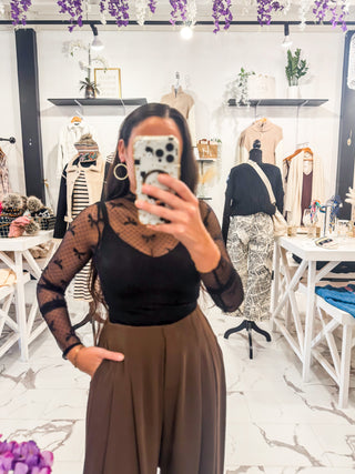 Trendy Layering Mesh Top
