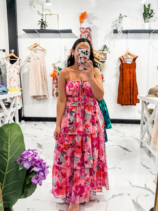 Bella V Boutique Ankle Length Floral Dress